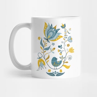 Cute Scandinavian Hand-drawn Folk Art Mug